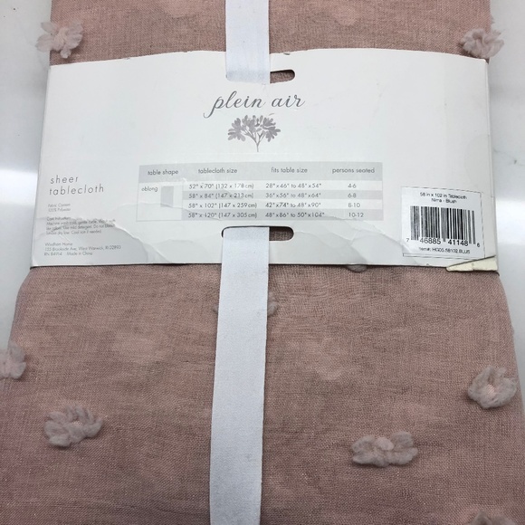 Plein Air Sheer Tablecloth 58in To 102in Oblong. C - Picture 1 of 6